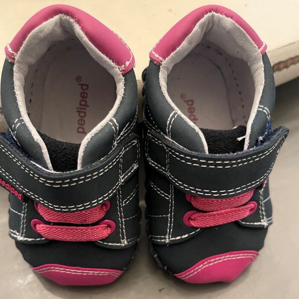 pediped jake navy pink Originals girls shoes
